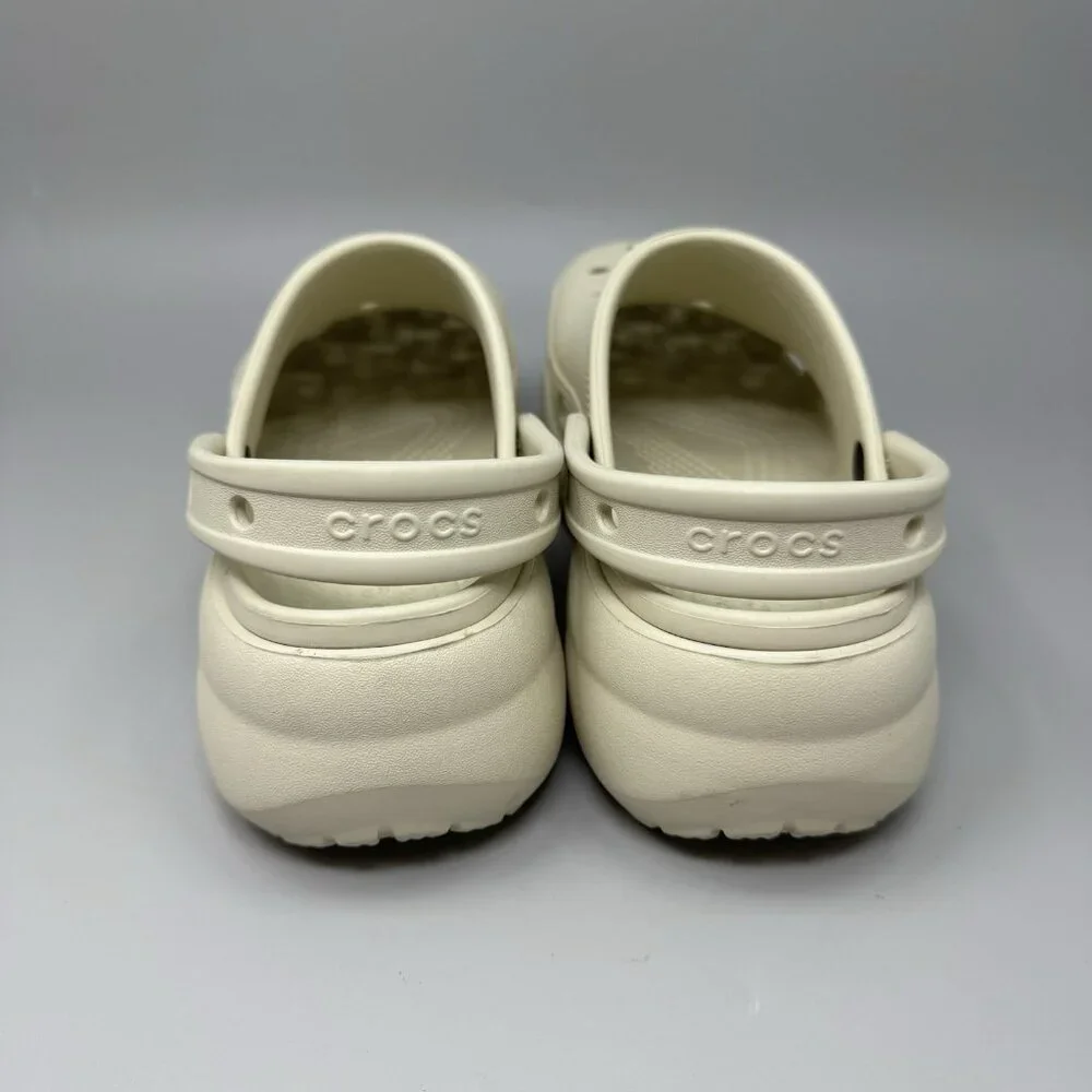 Crocs Classic Bae Platform Clog Shoes Womens Size 8 Beige Tan Slip On Comfort - Picture 7 of 10